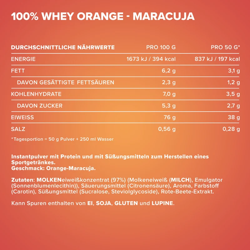 100% Whey Protein (2350g) - Orange Maracuja