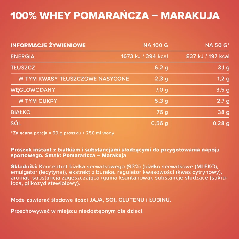 100% Whey Protein (2350g) - Orange Maracuja