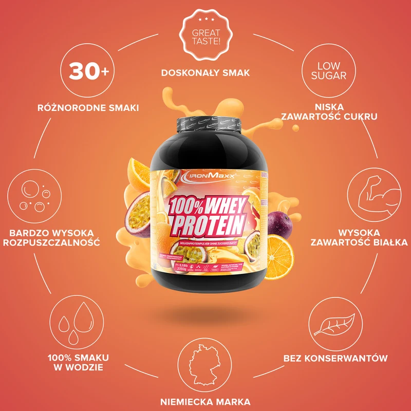 100% Whey Protein (2350g) - Orange Maracuja