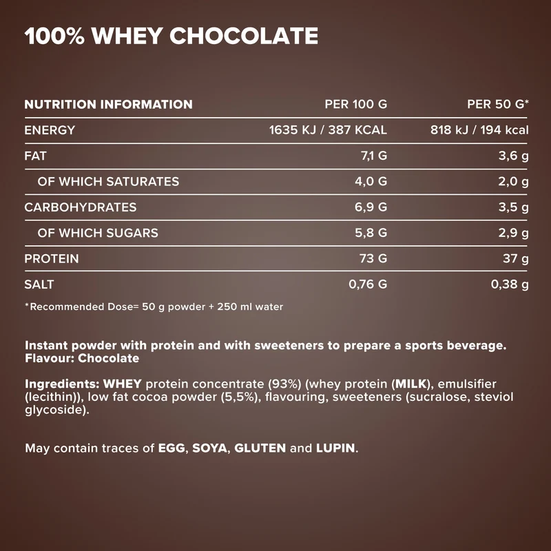 100% Whey Protein (2350g) - Milchschokolade