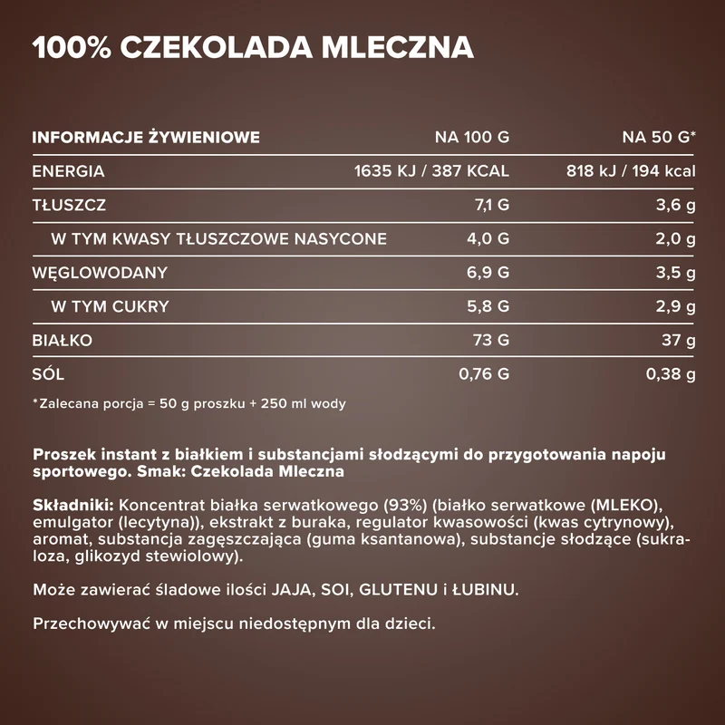 100% Whey Protein (2350g) - Milchschokolade