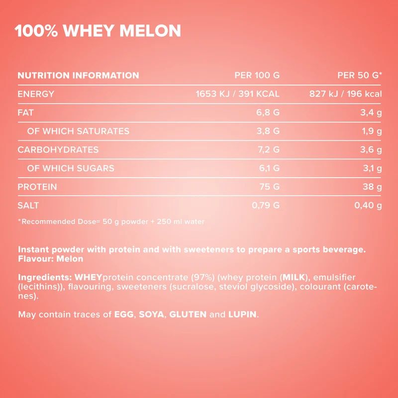 100% Whey Protein (2350g) - Melone