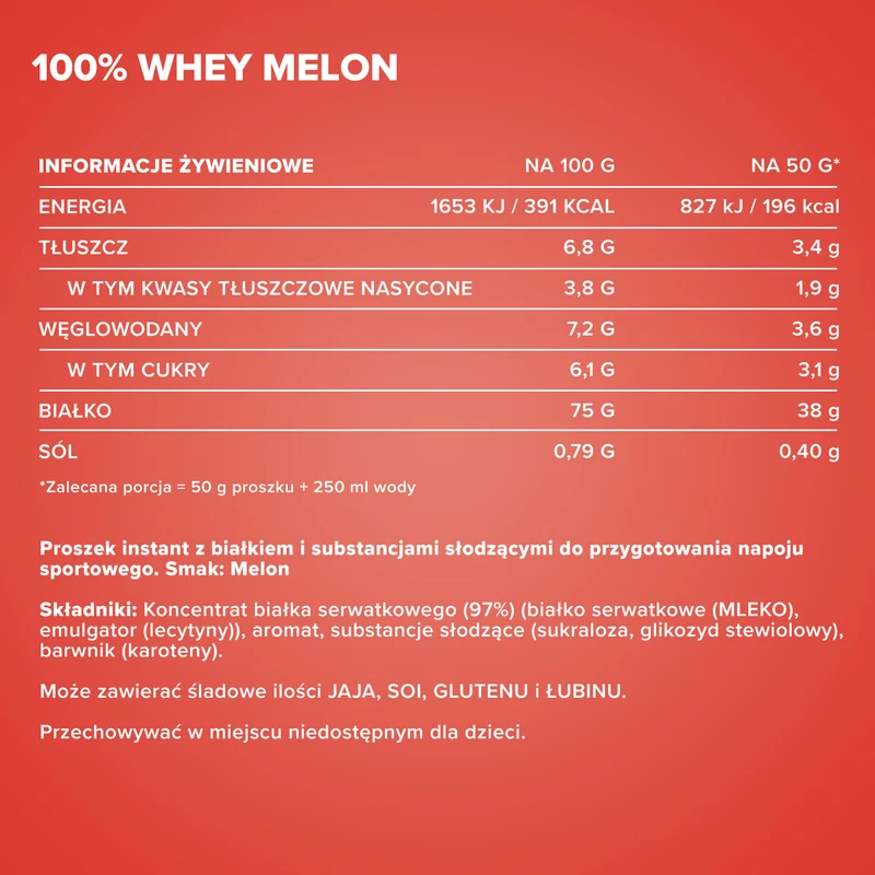 100% Whey Protein (2350g) - Melone