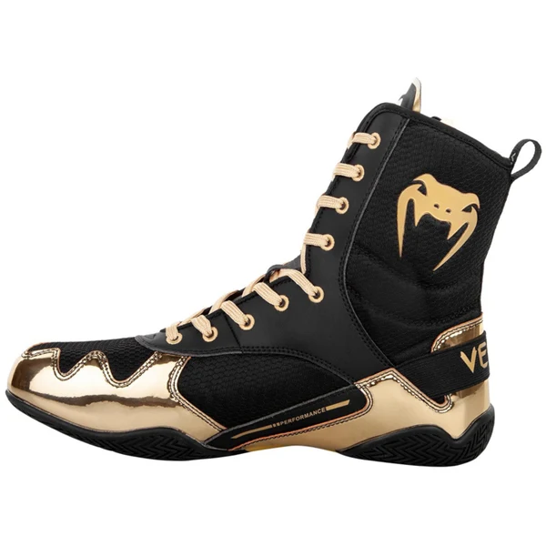 Venum ELITE BOXING SHOES Boxstiefel, Schwarz-Gold