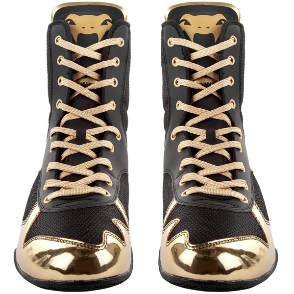 Venum ELITE BOXING SHOES Boxstiefel, Schwarz-Gold