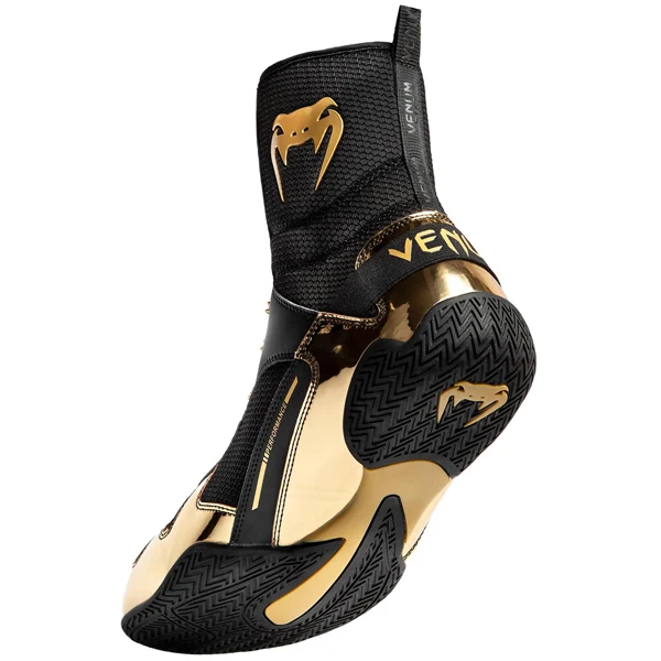 Venum ELITE BOXING SHOES Boxstiefel, Schwarz-Gold