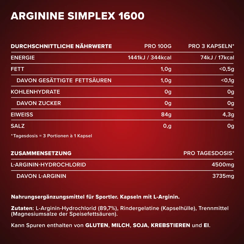Arginin Simplex 1600 - 300 Tricaps®