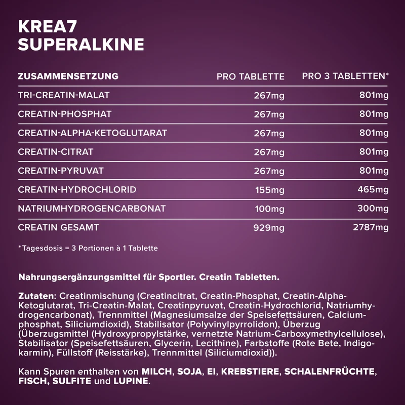 Krea7 Superalkaline - 180 Tabletten