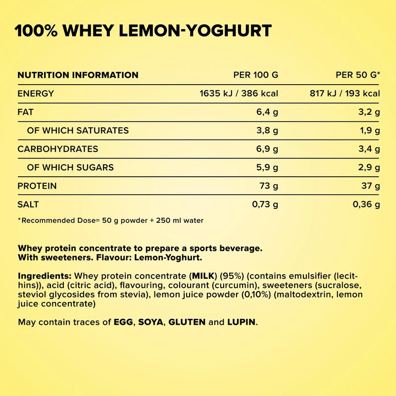 100% Whey Protein (2350g) - Lemon-Yoghurt