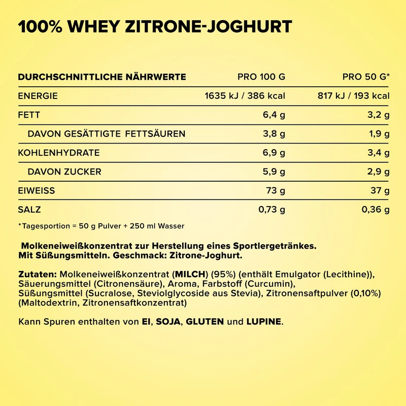 100% Whey Protein (2350g) - Lemon-Yoghurt