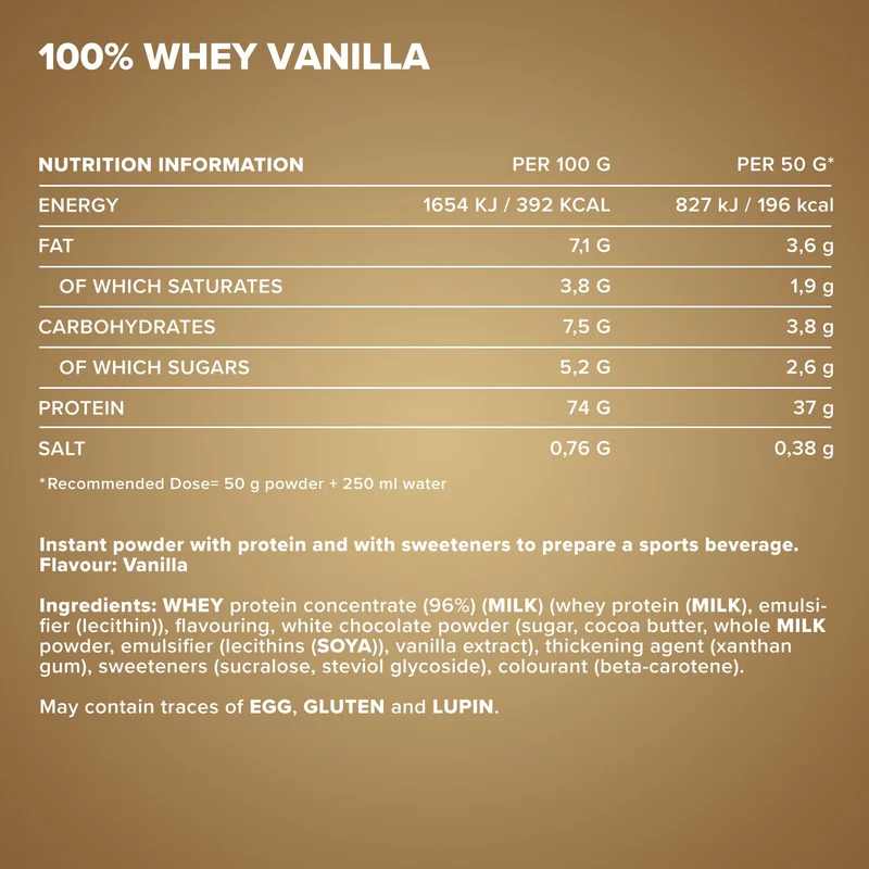100% Whey Protein (2350g) - French Vanilla