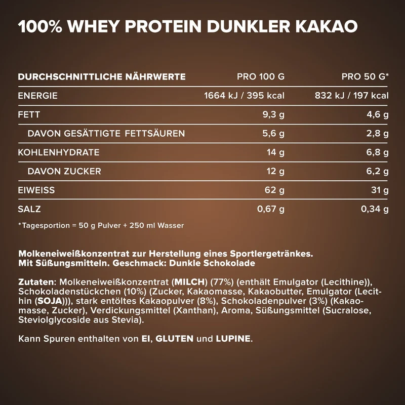 100% Whey Protein (2350g) - Pure Dark Cocoa