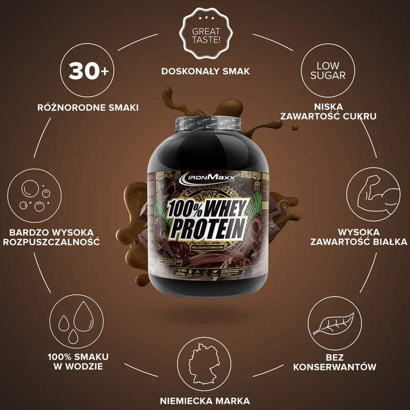 100% Whey Protein (2350g) - Pure Dark Cocoa