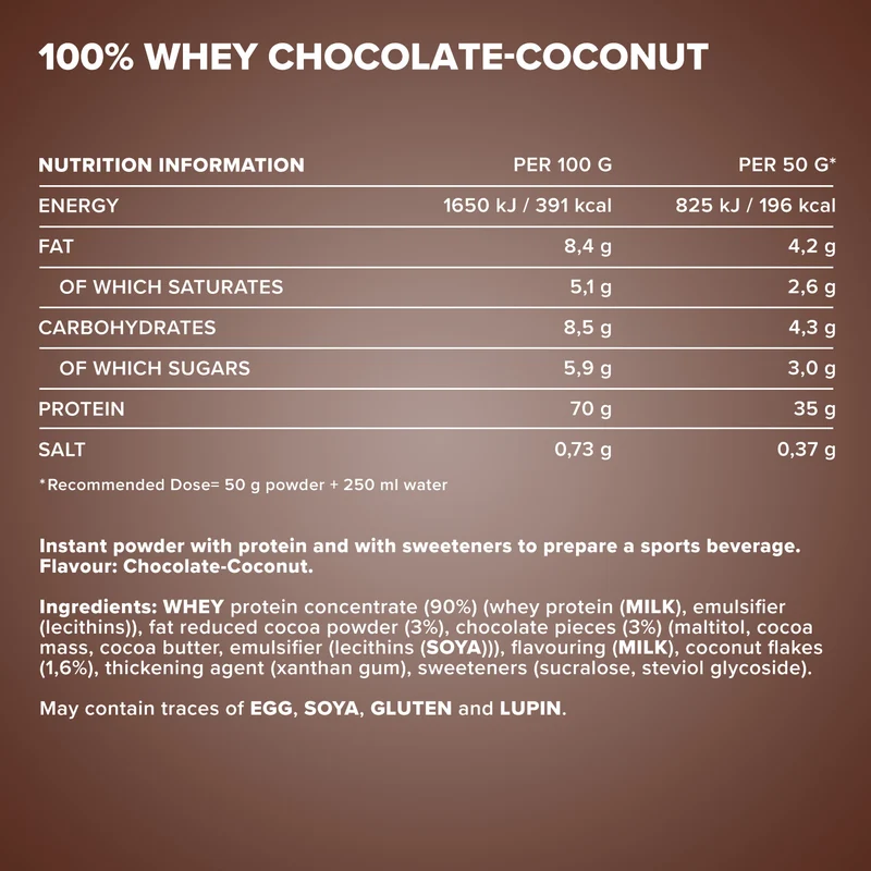 100% Whey Protein (2350g) - Schokolade Kokos