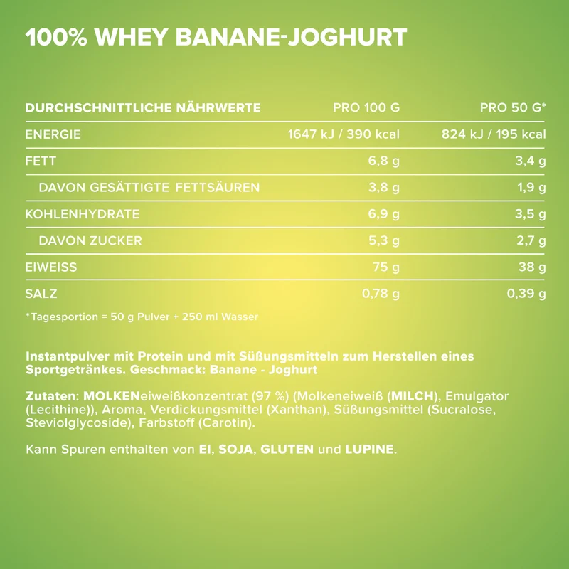 100% Whey Protein (2350g) - Banane Yoghurt