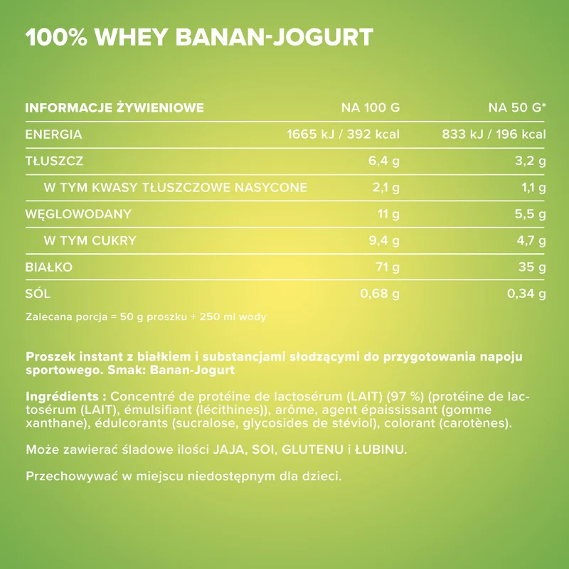 100% Whey Protein (2350g) - Banane Yoghurt