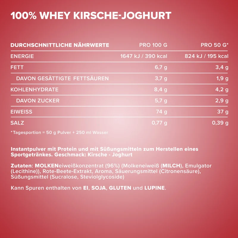 100% Whey Protein (2350g) - Kirsche Yoghurt