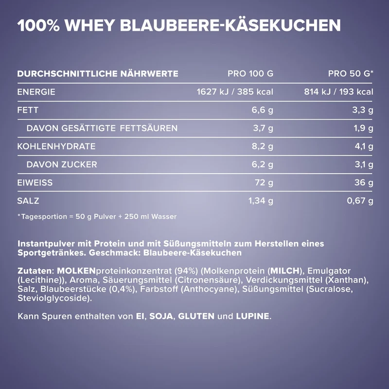 100% Whey Protein (2350g) - Blueberry Cheesecake