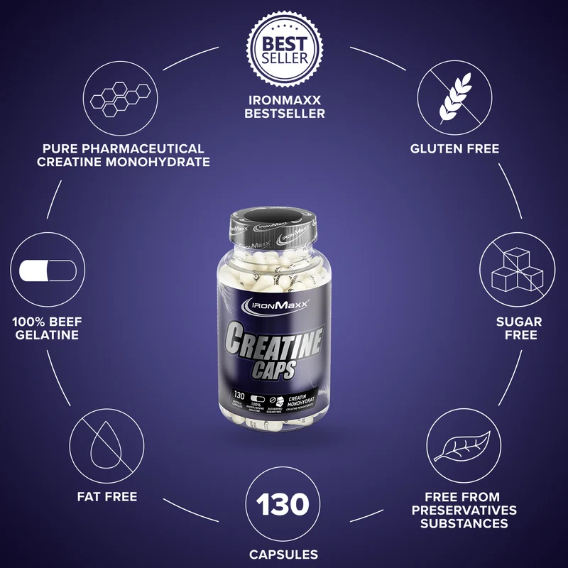 Creatine Caps Monohydrat - 130 Kapseln