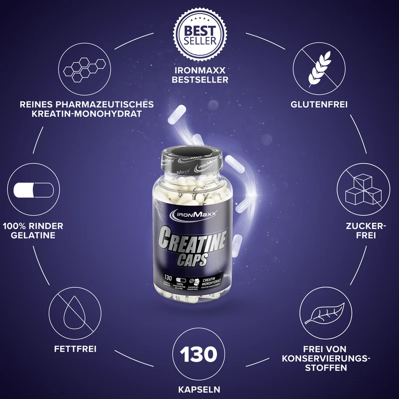Creatine Caps Monohydrat - 130 Kapseln