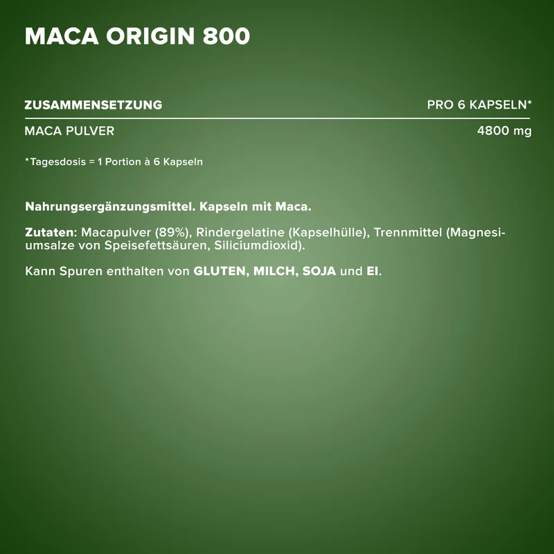 Maca Origin 800 - 130 Kapseln