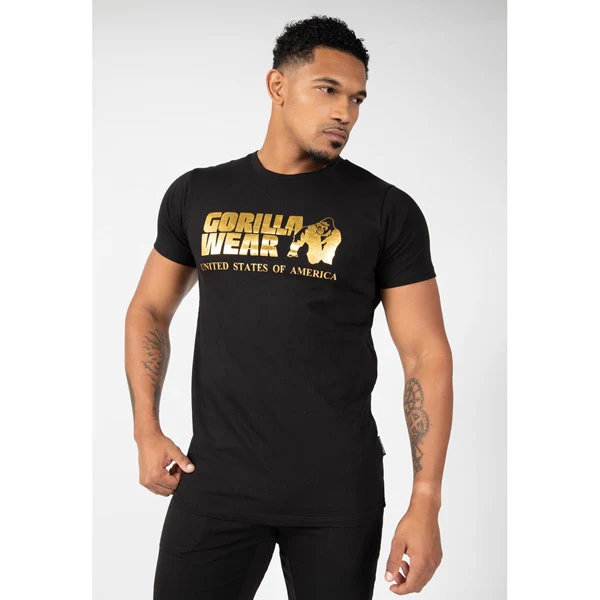 Gorilla Wear CLASSIC T-SHIRT, Black/Gold
