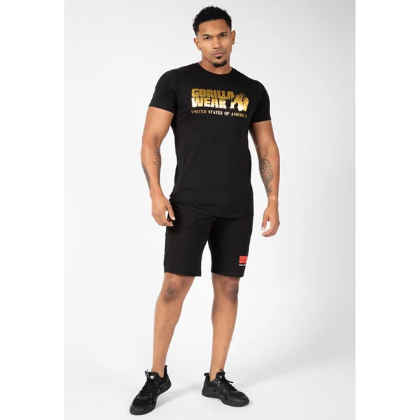 Gorilla Wear CLASSIC T-SHIRT, Black/Gold