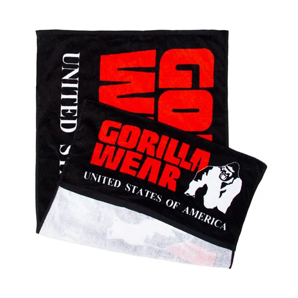 Gorilla Wear FUNCTIONAL GYM TOWEL 50x100 cm, Black/Red