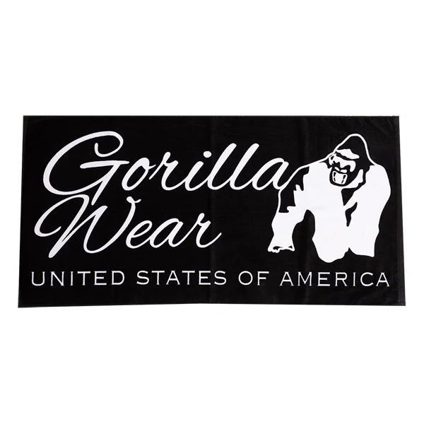 Gorilla Wear CLASSIC GYM TOWEL 50x100 cm, Black/White