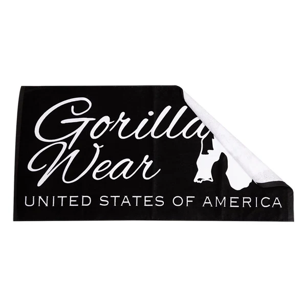 Gorilla Wear CLASSIC GYM TOWEL 50x100 cm, Black/White