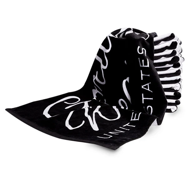 Gorilla Wear CLASSIC GYM TOWEL 50x100 cm, Black/White