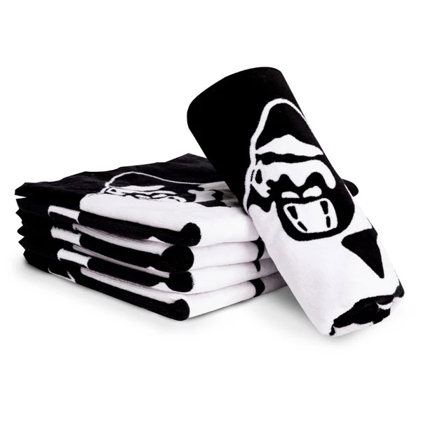 Gorilla Wear CLASSIC GYM TOWEL 50x100 cm, Black/White