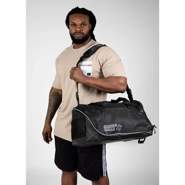 Gorilla Wear JEROME GYM BAG, Black/Grey