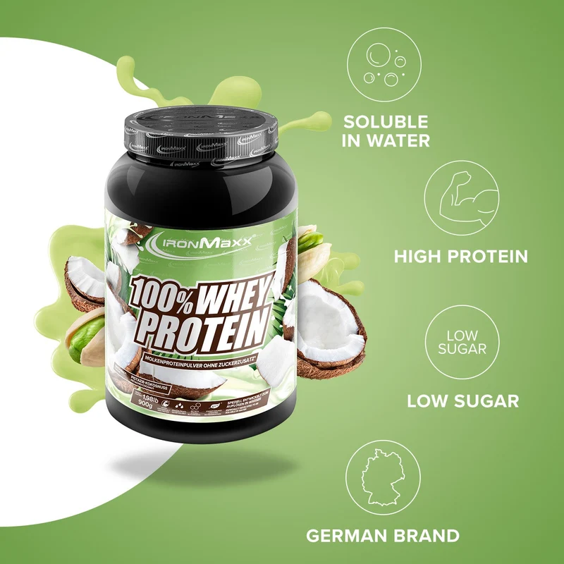 100% Whey Protein (900g) - Pistazie Kokos