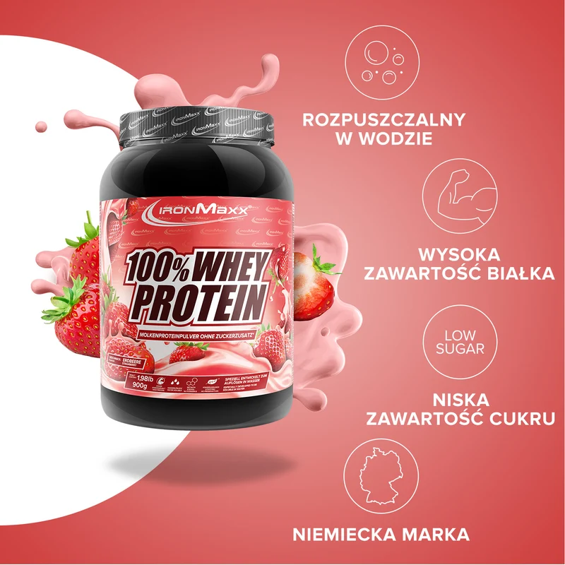 100% Whey Protein (900g) - Strawberry