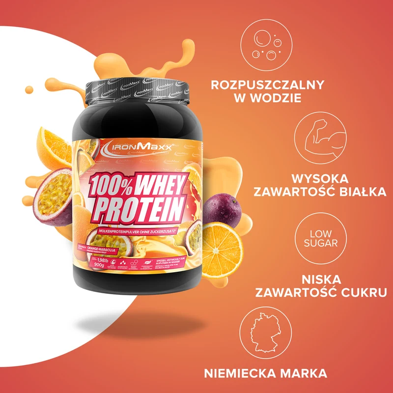 100% Whey Protein (900g) - Orange Maracuja