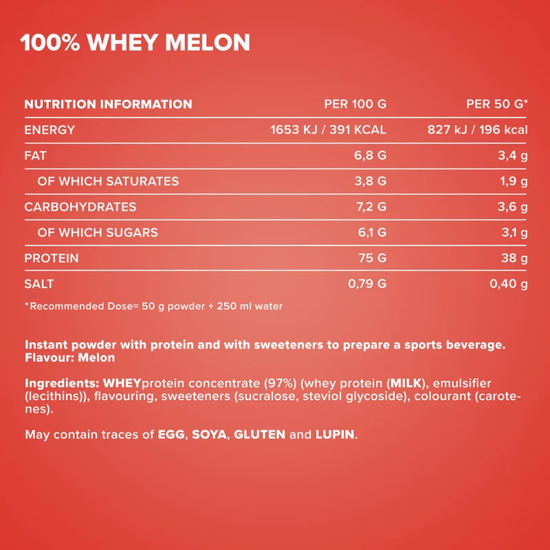 100% Whey Protein (900g) - Melone
