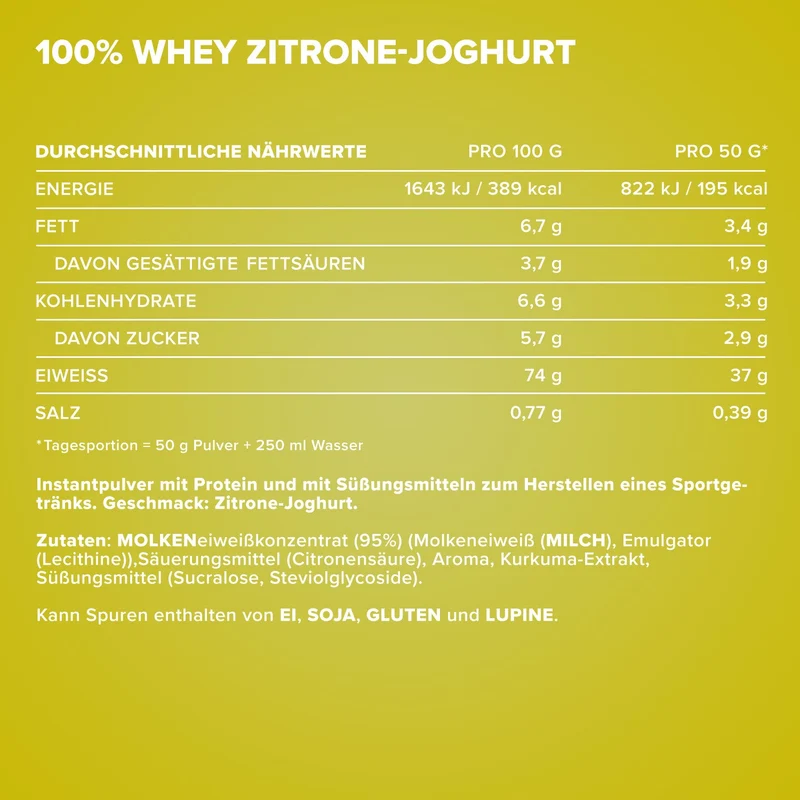 100% Whey Protein (900g) - Lemon-Yoghurt