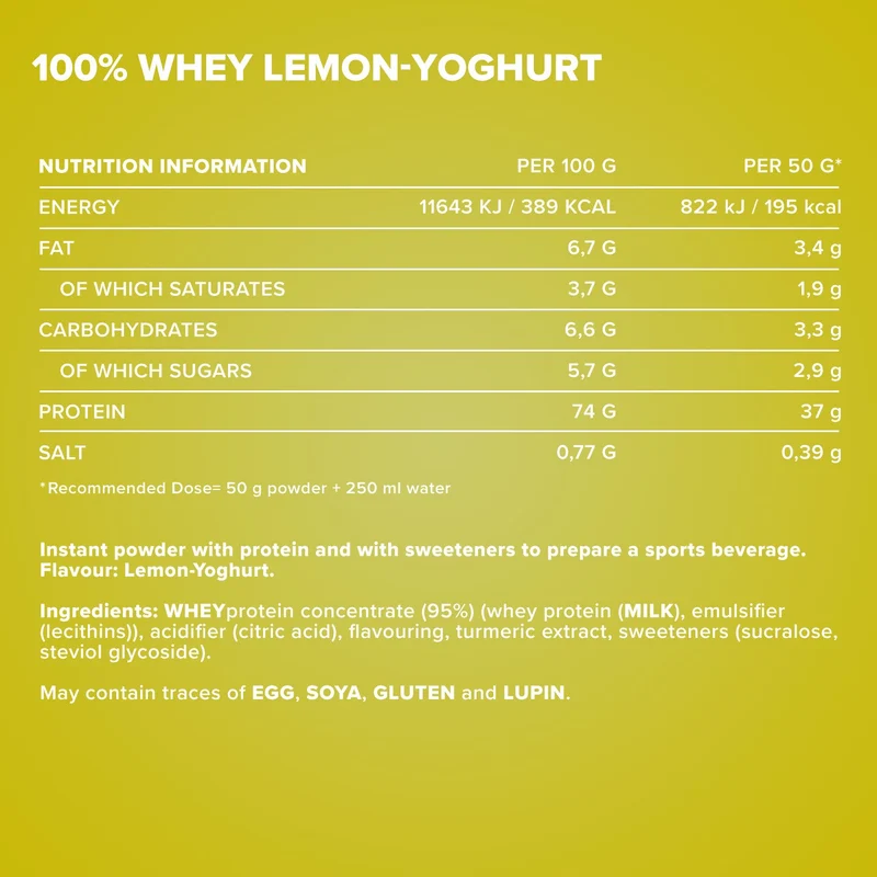 100% Whey Protein (900g) - Lemon-Yoghurt