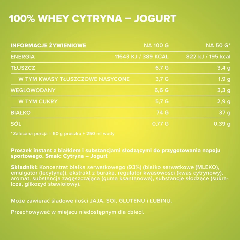 100% Whey Protein (900g) - Lemon-Yoghurt