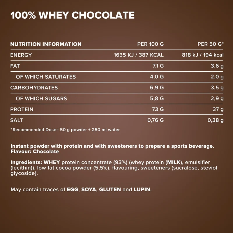 100% Whey Protein (900g) - Milchschokolade