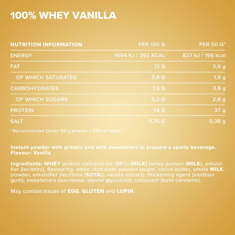 100% Whey Protein (900g) - French Vanilla