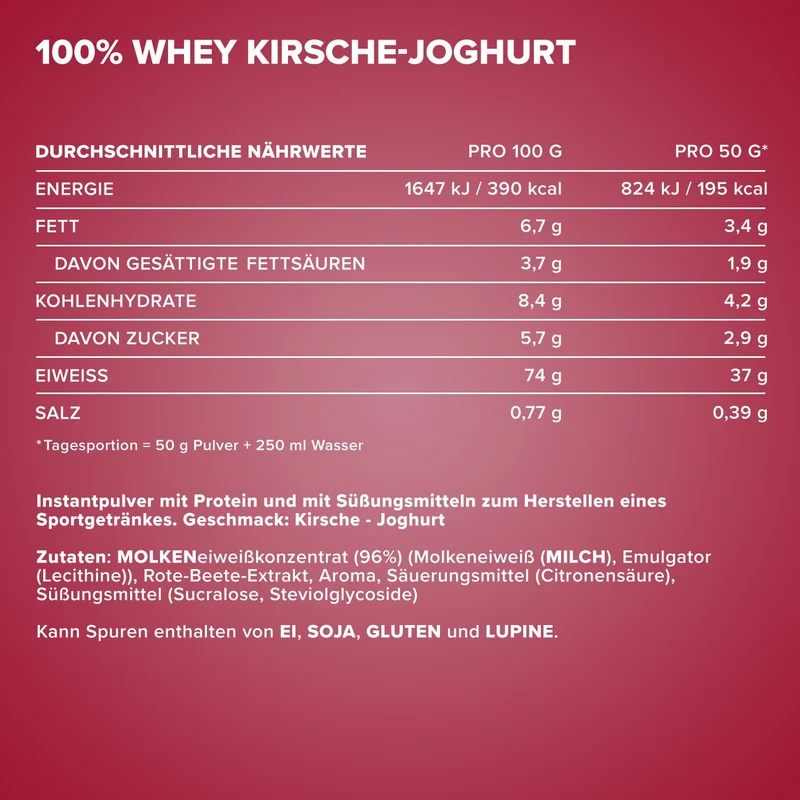 100% Whey Protein (900g) - Kirsche Yoghurt