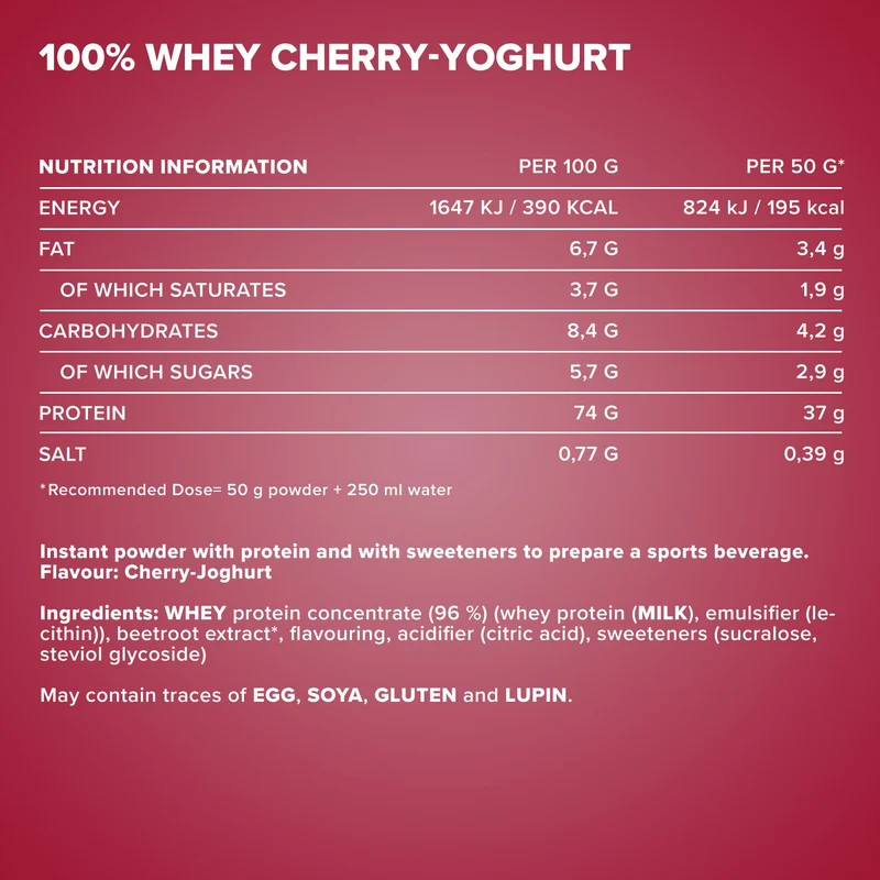 100% Whey Protein (900g) - Kirsche Yoghurt