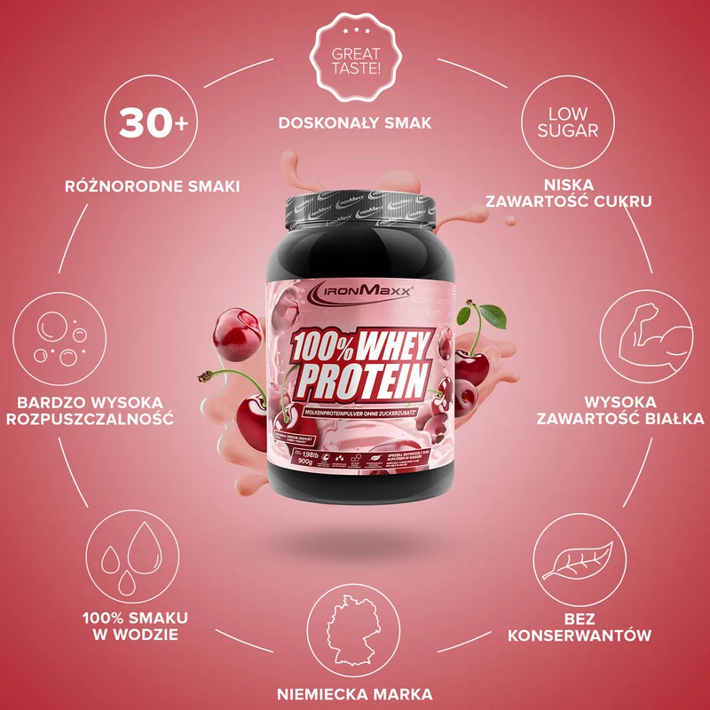 100% Whey Protein (900g) - Kirsche Yoghurt