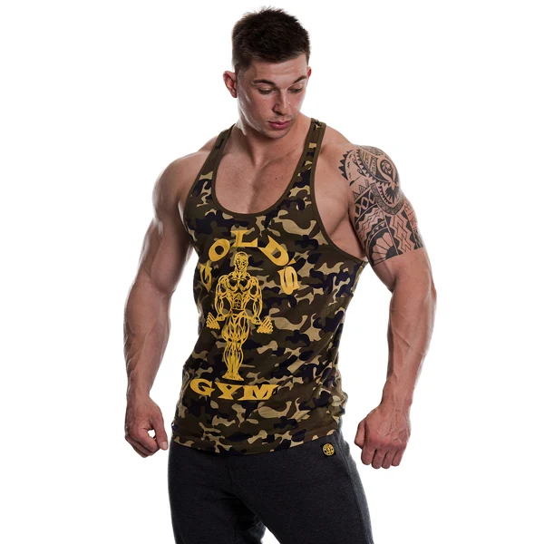 Gold's Gym PREMIUM TANK TOP, Camo Green