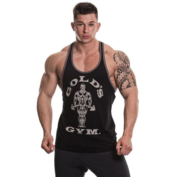 Gold's Gym MUSCLE JOE TANK, Black/Grey