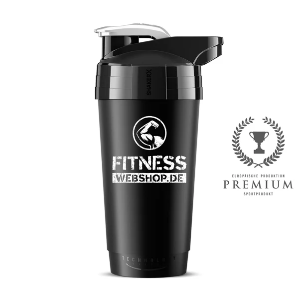 FitnessWebshop SHAKER-X Black, Inhalt 700 ml