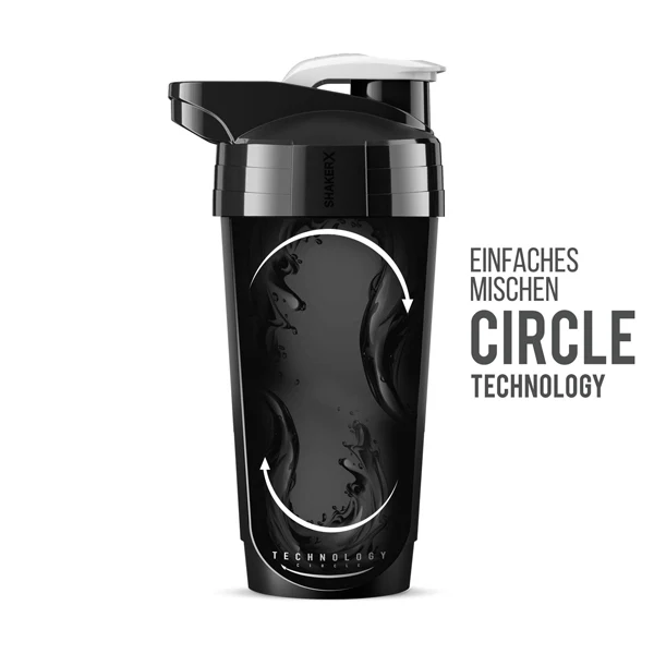 FitnessWebshop SHAKER-X Black, Inhalt 700 ml