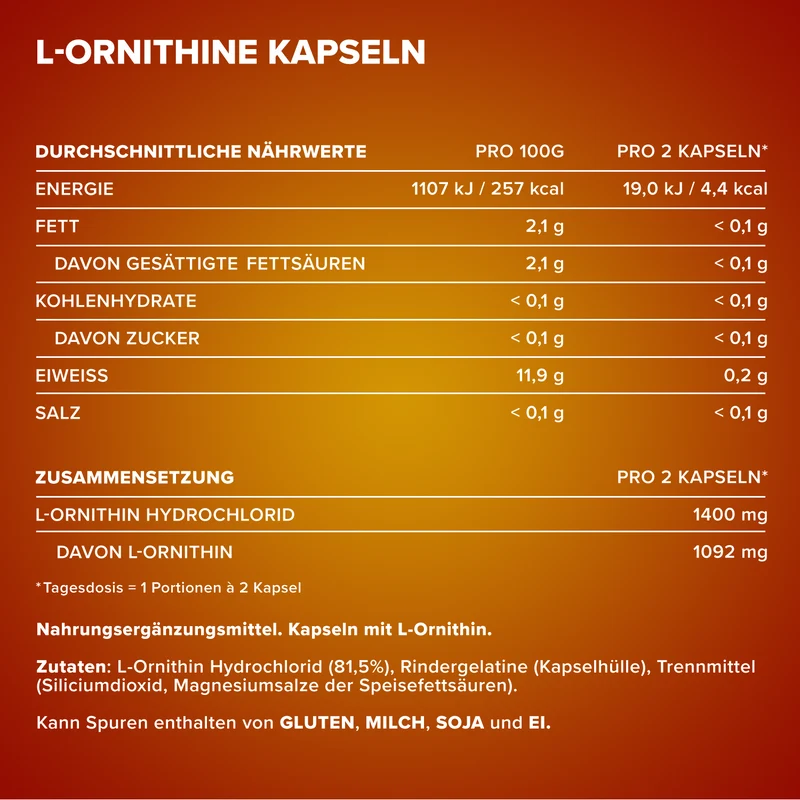 L-Ornithin - 130 Kapseln